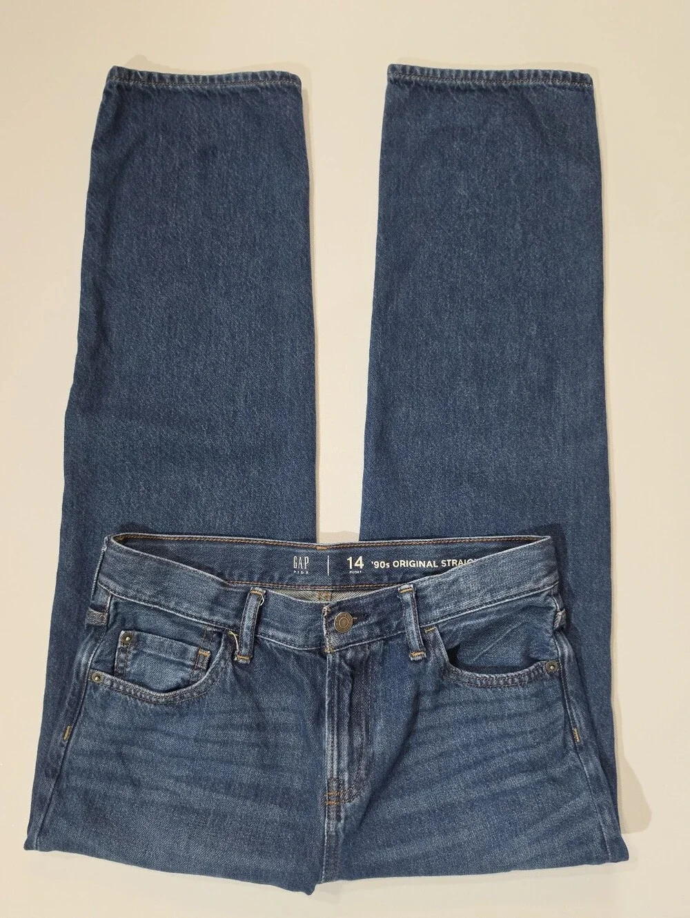Gap Kids‎ Jeans Boys 14 Husky Blue Original 90s Straight Leg Casual Denim